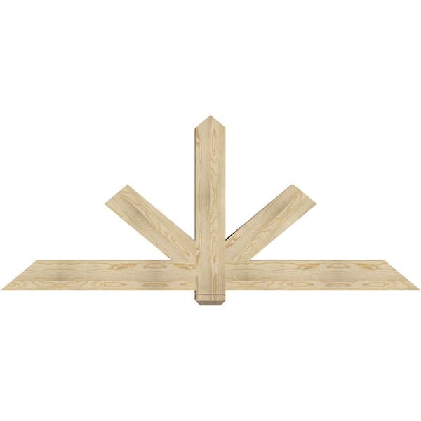 Ekena Millwork Kennewick Rough Sawn Timber Gable Bracket, Douglas Fir, 84"W x 35"H x 6"D x 6"F, 10/12 Pitch GBW084X35X0606KEN00RDF - main
